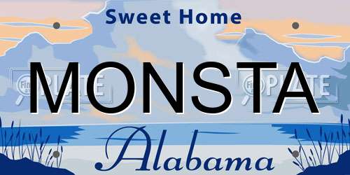 MONSTA Alabama License Plate