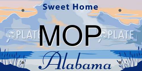 MOP Alabama License Plate