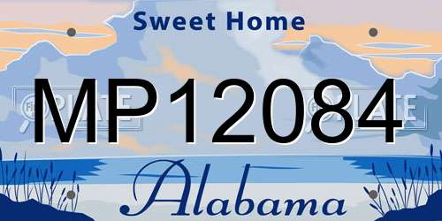 MP12084 Alabama License Plate