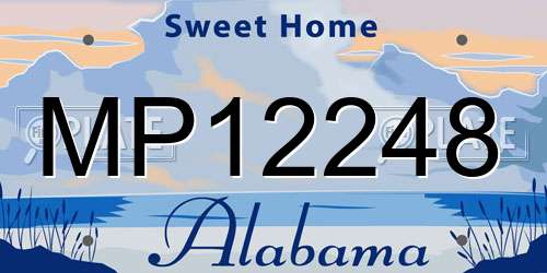 MP12248 Alabama License Plate