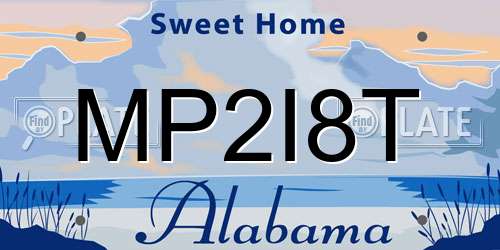 MP2I8T Alabama License Plate