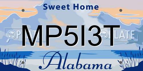 MP5I3T Alabama License Plate
