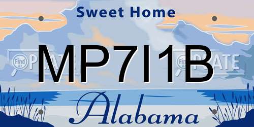 MP7I1B Alabama License Plate