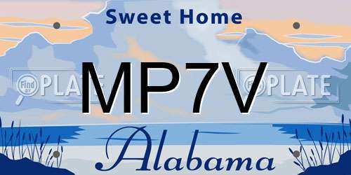 MP7V Alabama License Plate
