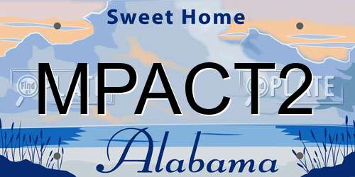 MPACT2 Alabama License Plate