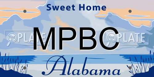 MPBC Alabama License Plate