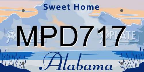 MPD717 Alabama License Plate