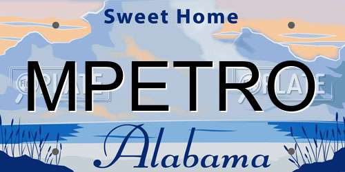 MPETRO Alabama License Plate