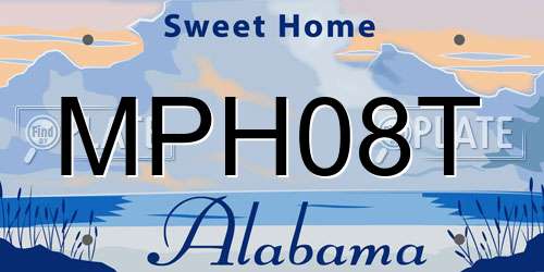 MPH08T Alabama License Plate