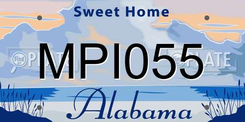 MPI055 Alabama License Plate