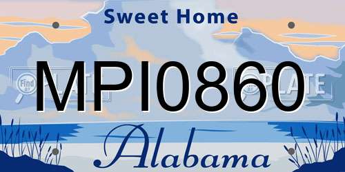 MPI0860 Alabama License Plate