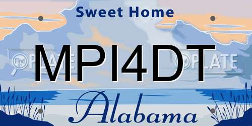 MPI4DT Alabama License Plate