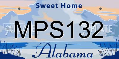 MPS132 Alabama License Plate