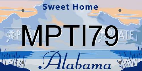 MPTI79 Alabama License Plate