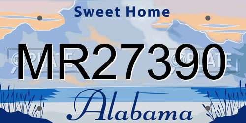 MR27390 Alabama License Plate
