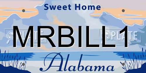 MRBILL1 Alabama License Plate