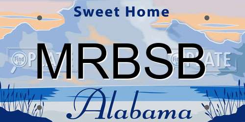MRBSB Alabama License Plate