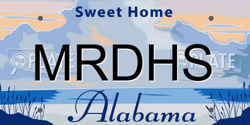 MRDHS Alabama License Plate