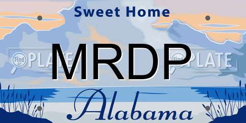 MRDP Alabama License Plate