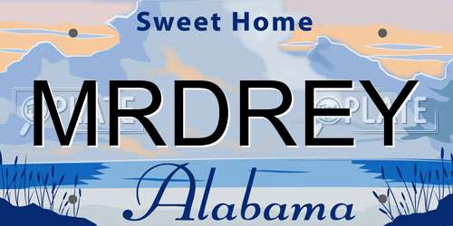 MRDREY Alabama License Plate