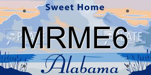 MRME6 Alabama License Plate