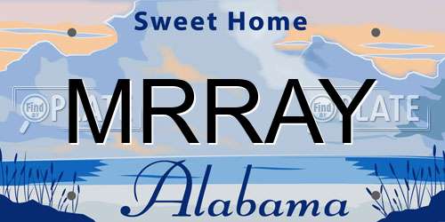 MRRAY Alabama License Plate