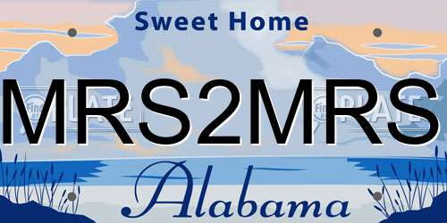 MRS2MRS Alabama License Plate