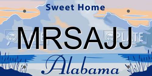 MRSAJJ Alabama License Plate