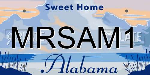 MRSAM1 Alabama License Plate