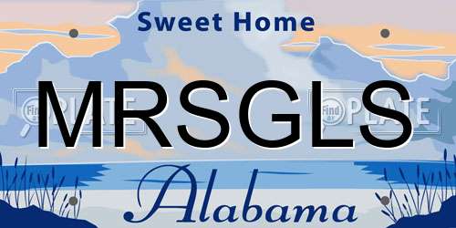 MRSGLS Alabama License Plate
