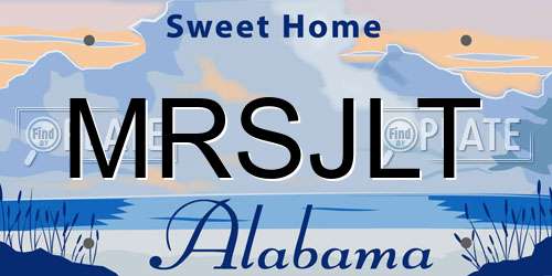 MRSJLT Alabama License Plate