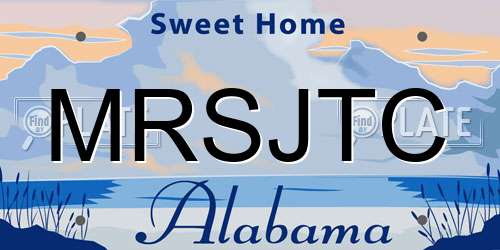 MRSJTC Alabama License Plate