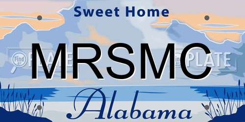 MRSMC Alabama License Plate