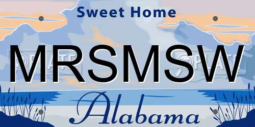 MRSMSW Alabama License Plate