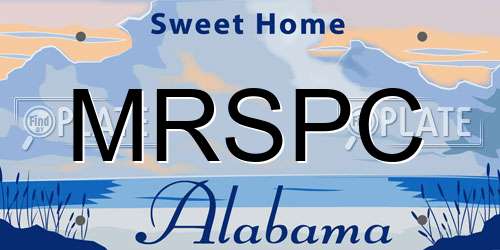 MRSPC Alabama License Plate