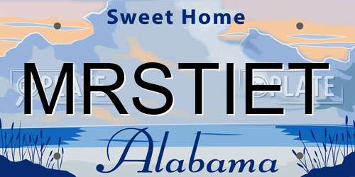 MRSTIET Alabama License Plate