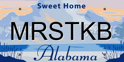 MRSTKB Alabama License Plate