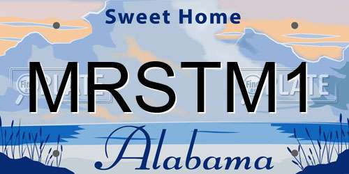 MRSTM1 Alabama License Plate