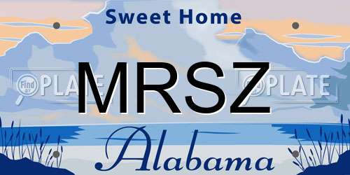 MRSZ Alabama License Plate