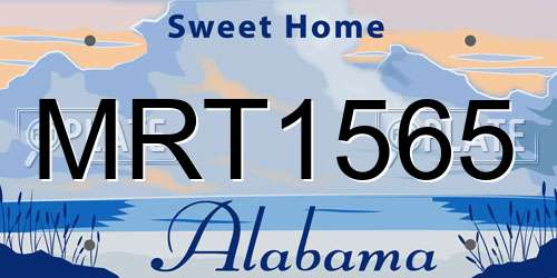 MRT1565 Alabama License Plate
