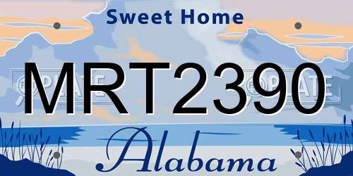 MRT2390 Alabama License Plate