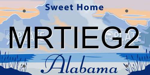 MRTIEG2 Alabama License Plate