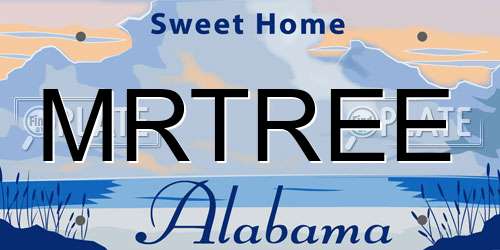 MRTREE Alabama License Plate