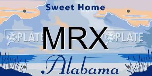 MRX Alabama License Plate