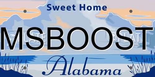 MSBOOST Alabama License Plate