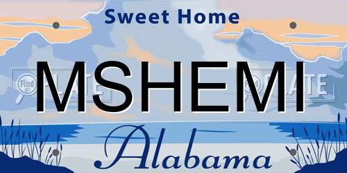MSHEMI Alabama License Plate