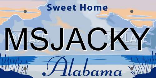 MSJACKY Alabama License Plate