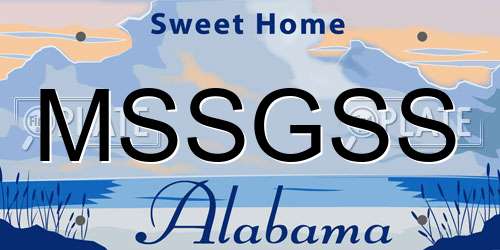 MSSGSS Alabama License Plate