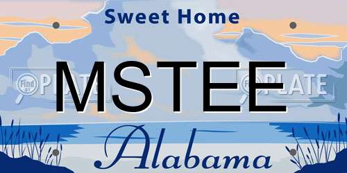 MSTEE Alabama License Plate