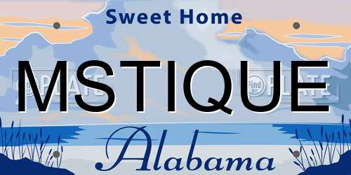 MSTIQUE Alabama License Plate